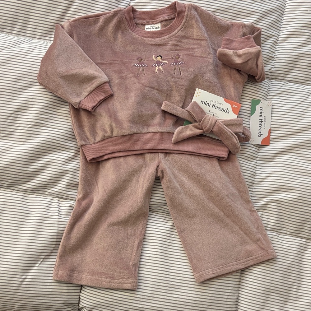 59. Petit Lem Mauve Kids Pajama Set